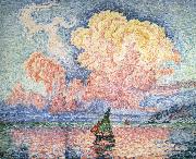Paul Signac pink cloud oil painting